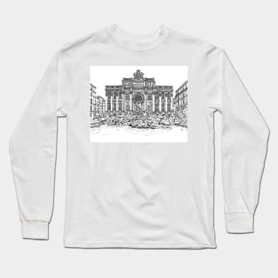 Trevi Fountain Long Sleeve T-Shirt